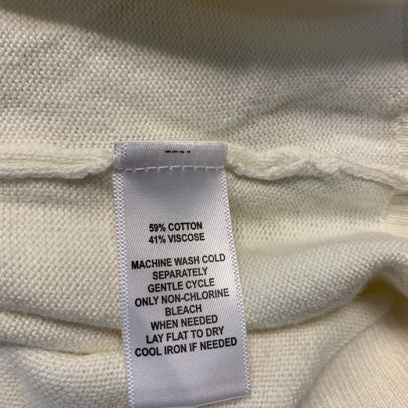 Chadwicks Cardigan/Tank Sweater Set Med Pet Vanilla Cardigan Armpit To Armpit21” - Picture 5 of 9